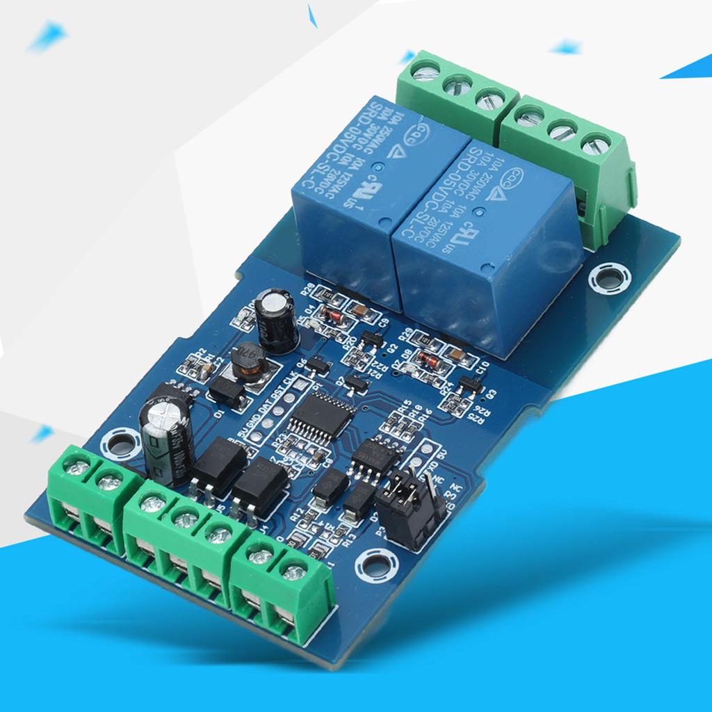 Reléový modul DC 7‑24V Vstupní výstup RS485/TTL s ochranou proti zpětnému připojení Modul se dvěma relé
