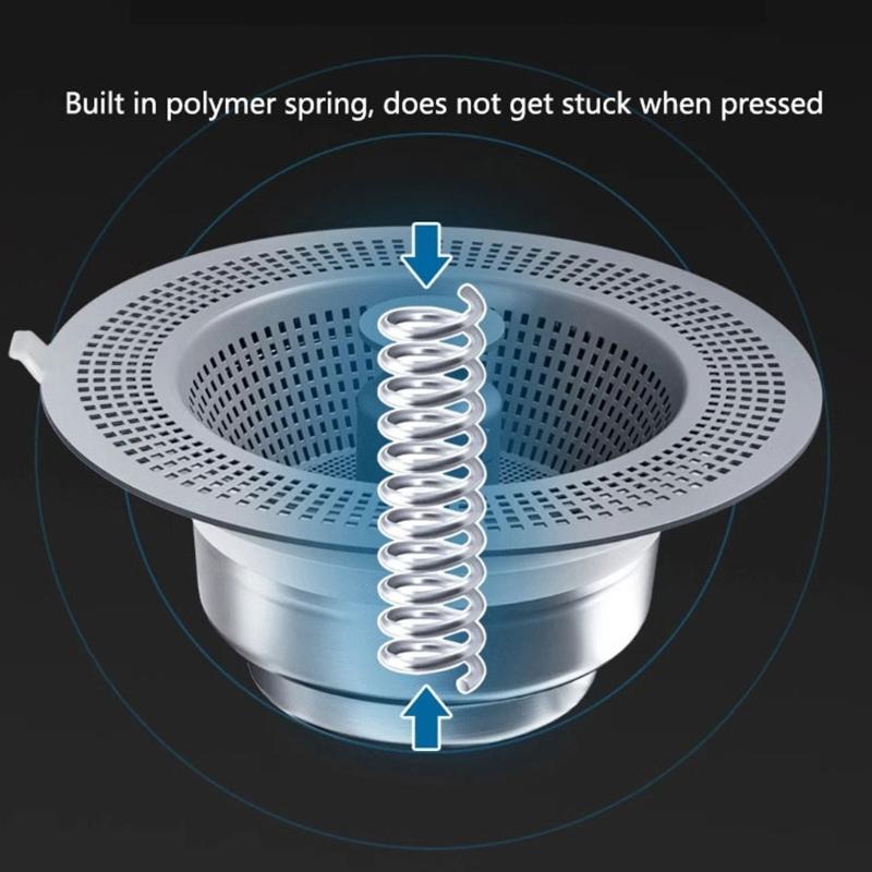 General Kitchen Sink Drain Strainer Stainless Steel Practical Sink Filter Efficient Filtering Kitchen Sink Plugs