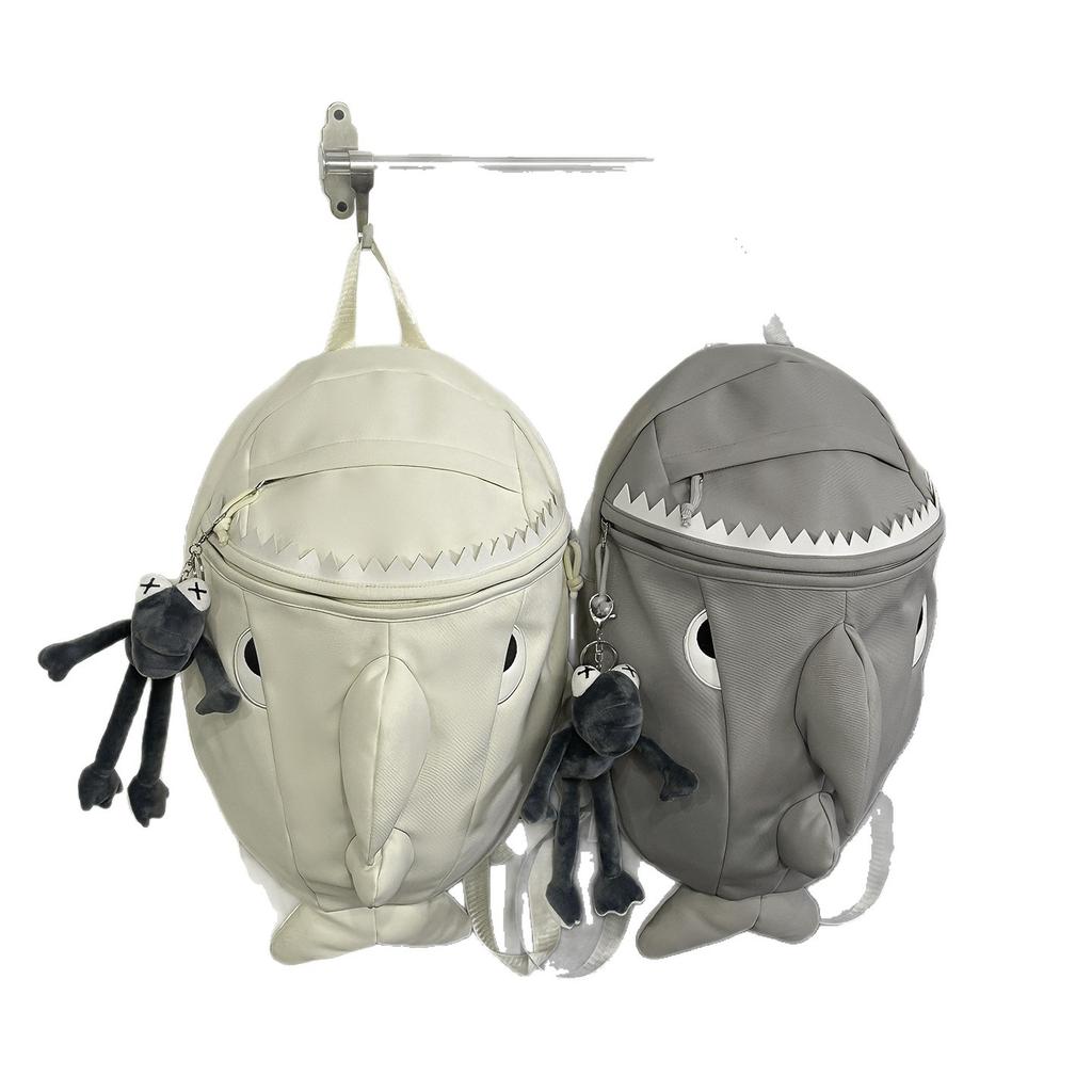 Sac à dos tendance requin pour écolier, couple homme et femme, grande capacité, collège, étudiant, sac à dos scolaire, niche, drôle, voyage, dos