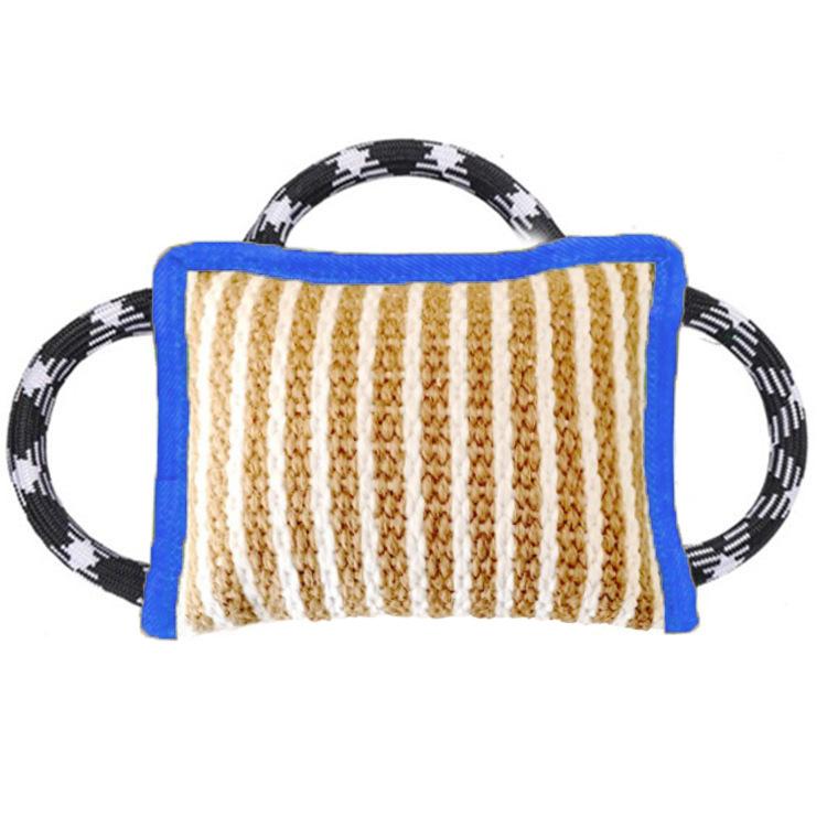 Durable Hemp Bite Pillow with Handle for German Shepherd Malinois Adult Dog Bite Training