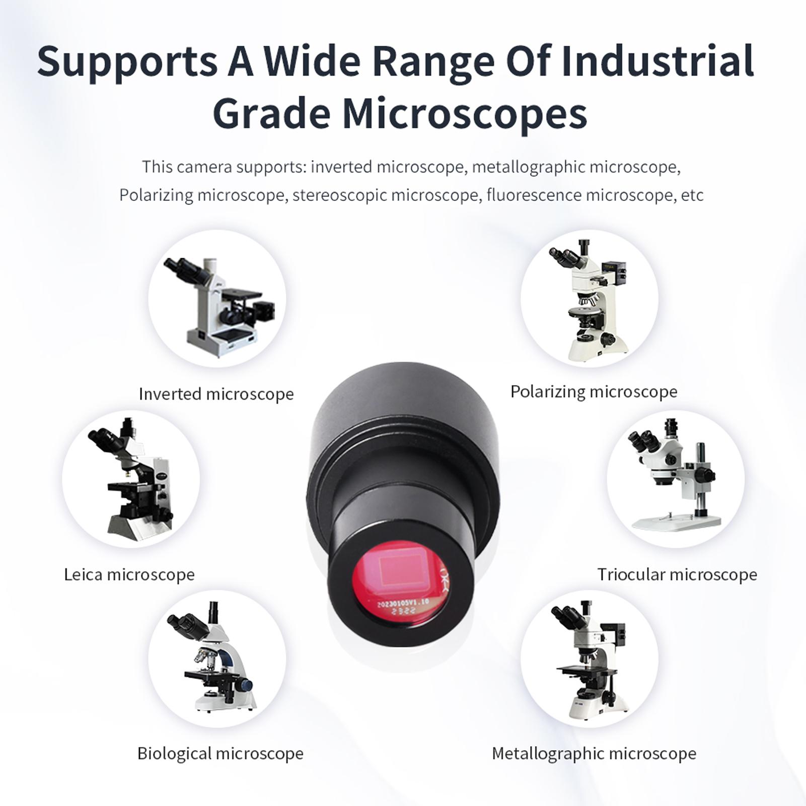 

Digital Electronic Eyepiece IMX377 USB Microscope Camera FHD 4K USB2.0 Color 8MP Digital Camera Driver for Microscope Or Telescope