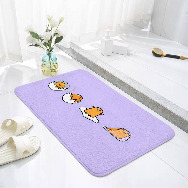 Cute Gudetama Floor Mats Home Laundry Rug Carpet For Living Room Decor Lounge Area Anti-slip Foot Mat Entrance Doormat