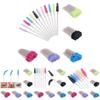 Disposable Eyelash Eye Brush With Elegant Crystal Diamond Handle And Spiral Design For Precise Makeup Application