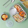 4/5 Compartments 304 Stainless Steel Bento Lunch Box For Kids Students With Bowl&Cutlery Portable Large Capacity Food Container