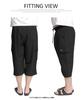 One Colors LOGOS PARK Men's Cropped Pants, Stretch, Water-Repellent, 3/4 Length, Logo Embroidered, Cargo Pants, Size 5L, Khaki (46)