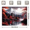 2D East Asian Autumn Landscape Home Decor Birthday Photography Backdrop