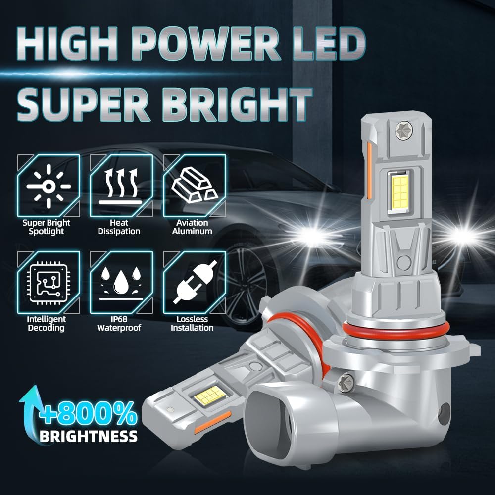 

Compatible For Subaru Forester 2014 2015 2016 2017 2018 High Low Beams Fog Lights Bulbs, 6000K White, 20000LM 800% Brightness, Plug n Play, 6 PCS