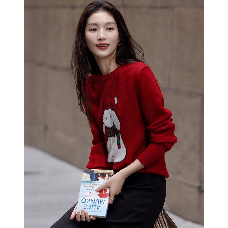 Demana Women's Colorblock Jacquard Knit Sweater