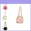 Stylish Princess One Shoulder Bag For Kids Chic Quilted Solid Color With Bow Design