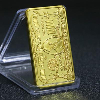 10000 US Dollar Gold Bullion Bar Collectible Coin Cryptocurrency Souvenir Gifts