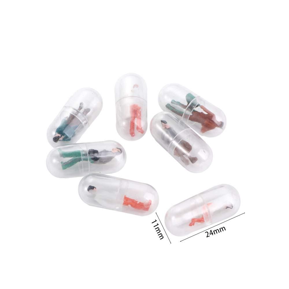 Bottle Splitters Mini  Transparent Capsule Shell Figurines Capsule Villain Plastic Pill Container Capsule Figurines