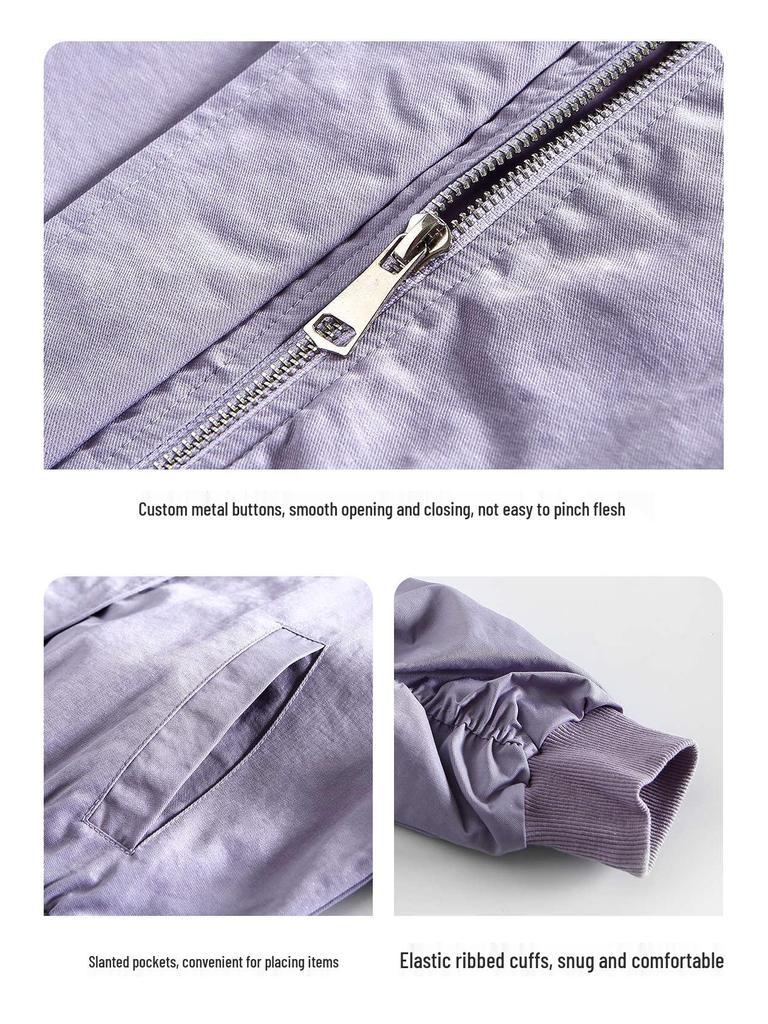 Tao Town Girls' Korean Style Casual Baseballjacka