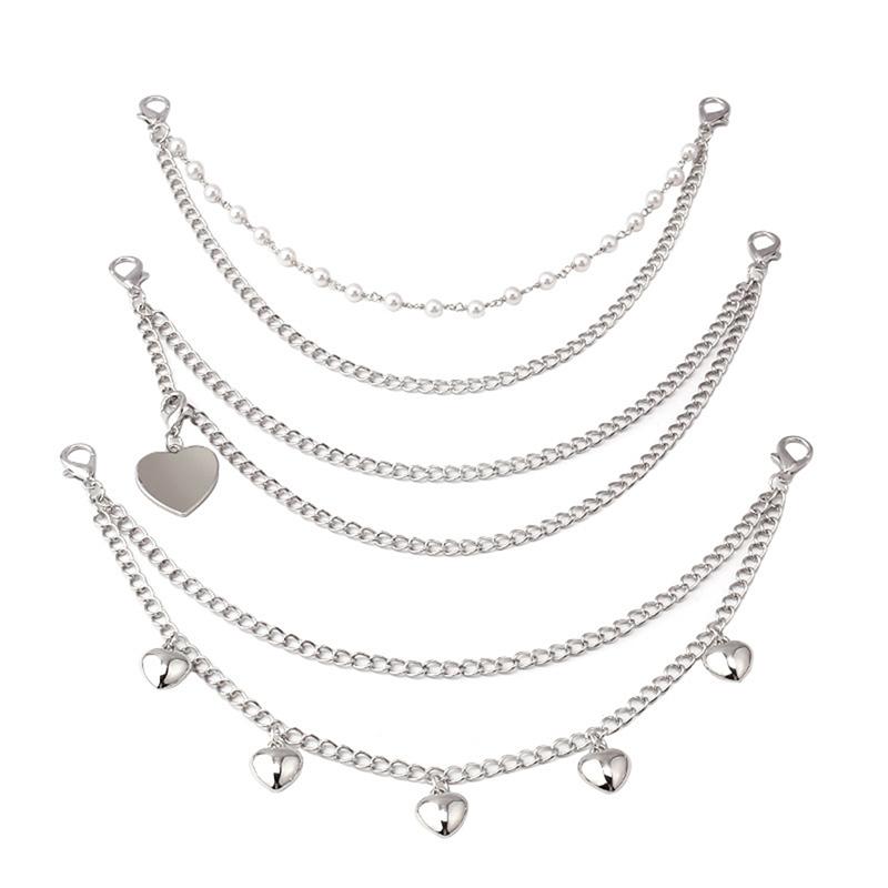 Diy Personality Butterfly Heart Star Pendant Shoulder Bag Metal Chain Straps