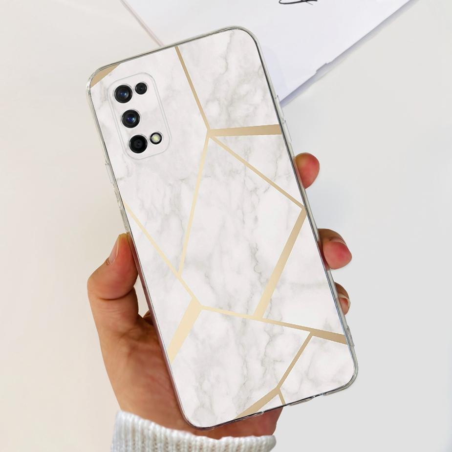 For Realme 7 Pro Case RMX2170 Cute Cat Flowers Painted Cover Clear Silicone Soft TPU Phone Case For Realme 7 Pro Realme7 5G Bags