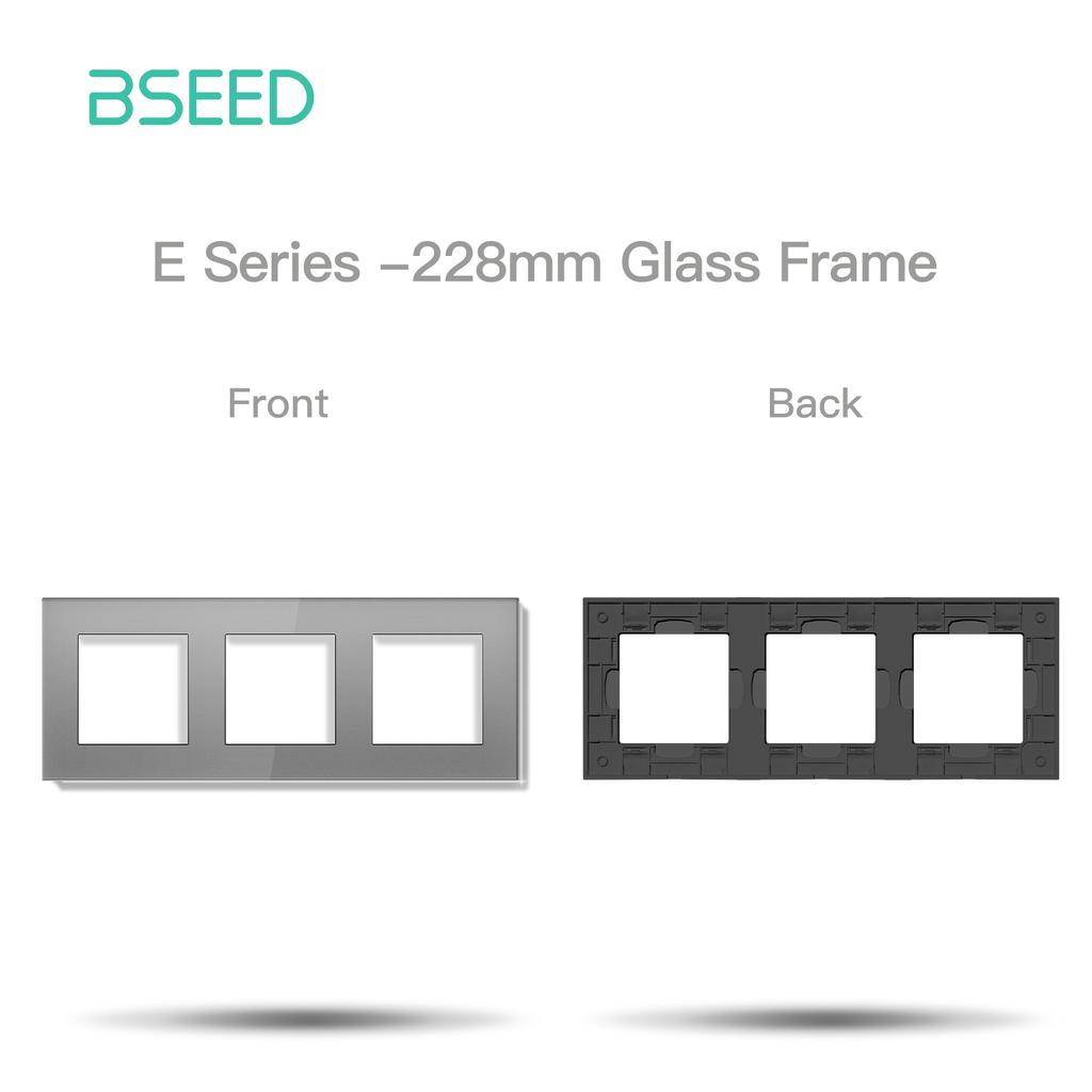 BSEED WIFI Click Switch Modules Smart Light Switch Parts White Glass Frame DIY Combination Wall Sockets USB Charge Key E-Series