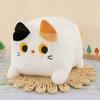 Square Cat Pillow Plush Toy Kawaii Black Cat Cushion Fluffy Soft Stuffed Animal Doll For Kids Home Decor Gift