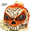 Resin Horror Tabletop Props Halloween Skull Apples Statue, Gothic Spooky Decor with Worm, Prop for Party Haunted House, Unique Gift Secret Room