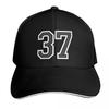 Black Jersey Sports Number Thirtyseven Football Baseball Cap Dropshipping Beach Luxury Brand Trucker Hat Hats Unisex Womens