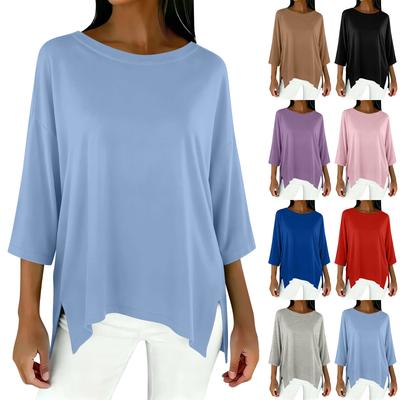 Women's 3/4 Sleeve Shirts Graphic Tees Shirts Casual Basic Tops Pullovers