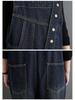 Women's Plus Size Slimming Cropped Overalls - Autumn Japanese & Korean Style