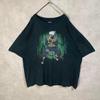 [USED] Vintage 2000s Hatake Kakashi Naruto Short Sleeve Shirt, Anime, Manga, Black, Part 1