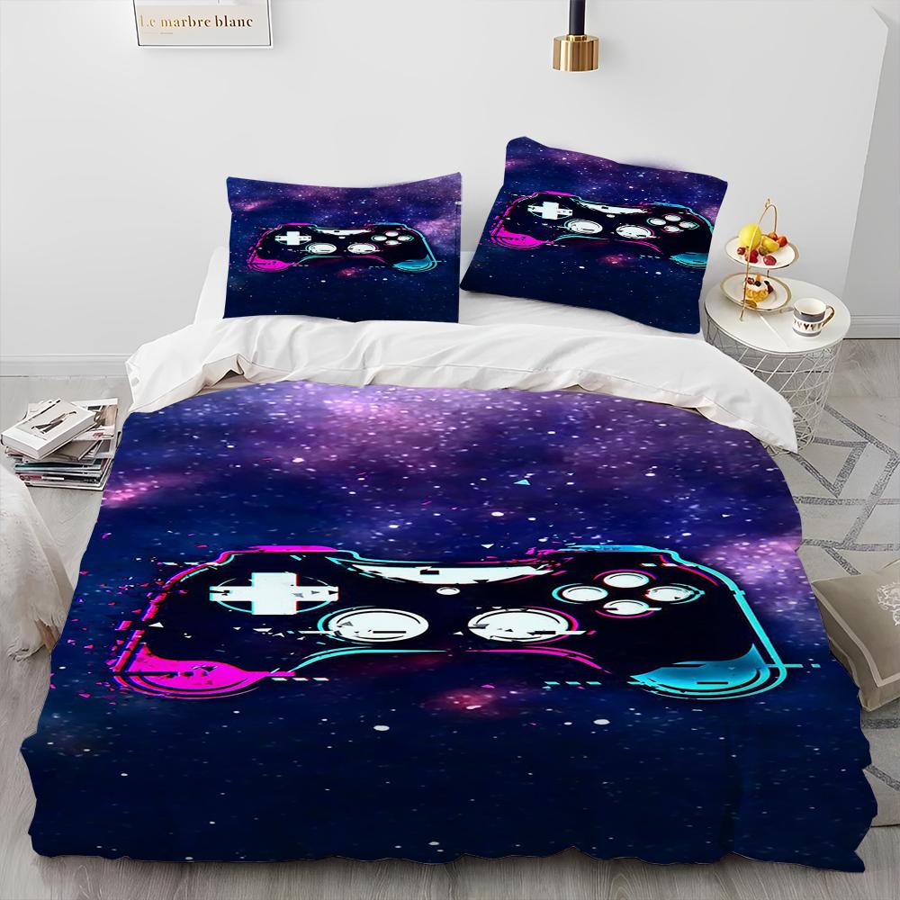 Comforter Cartoon Gamer Game Controller Comforter Bedding Set Bed Set King Queen Size Bedding Set Child