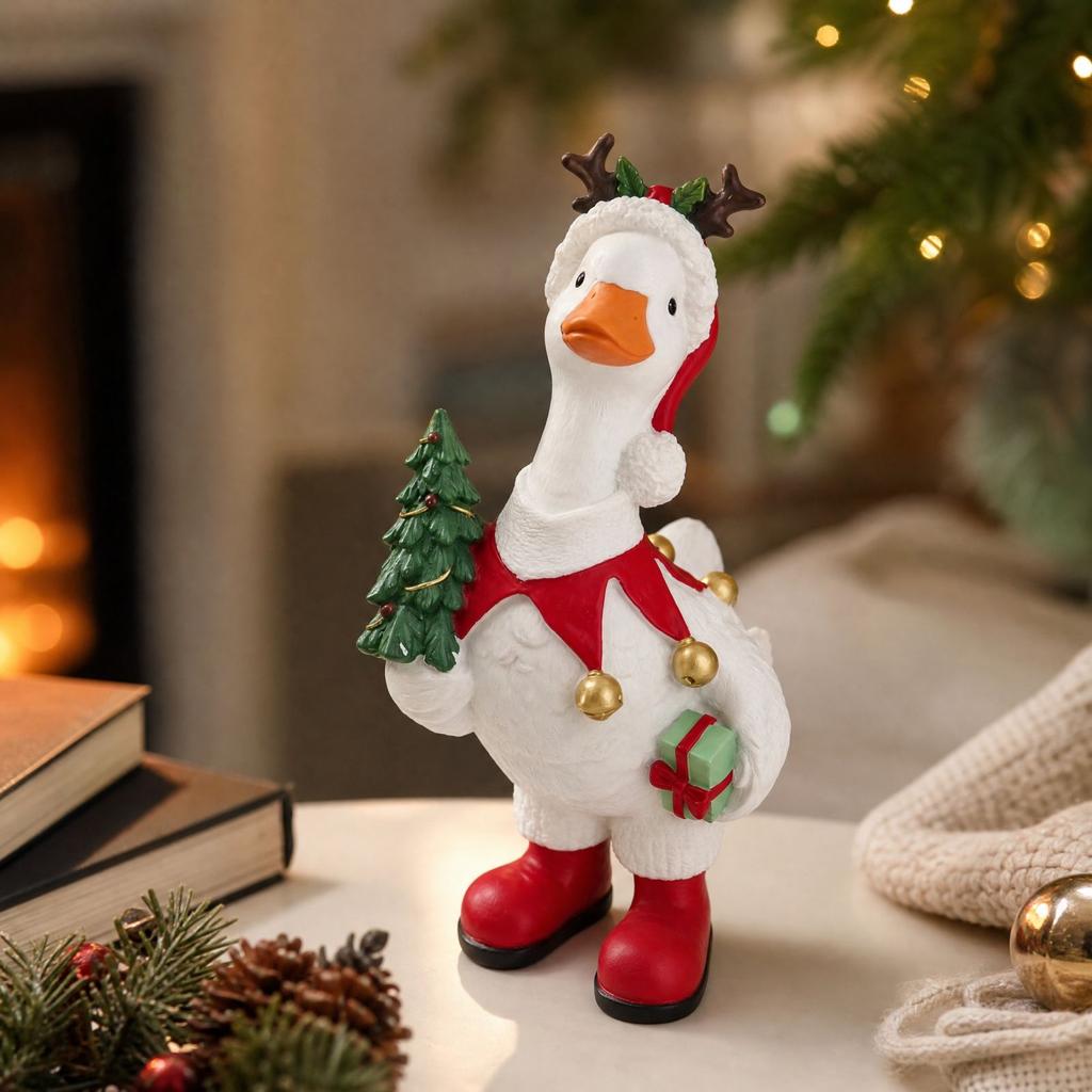 Christmas Gift Resin Figurine for Holiday Tabletop Home Decoration Ornament