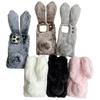 For iPhone 17 Pro Case Plush Cute Bunny Winter Fluffy TPU Phone Cover