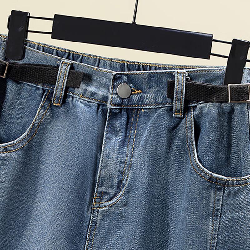 Women's High-Waisted Wide-Leg Denim Bermuda Shorts