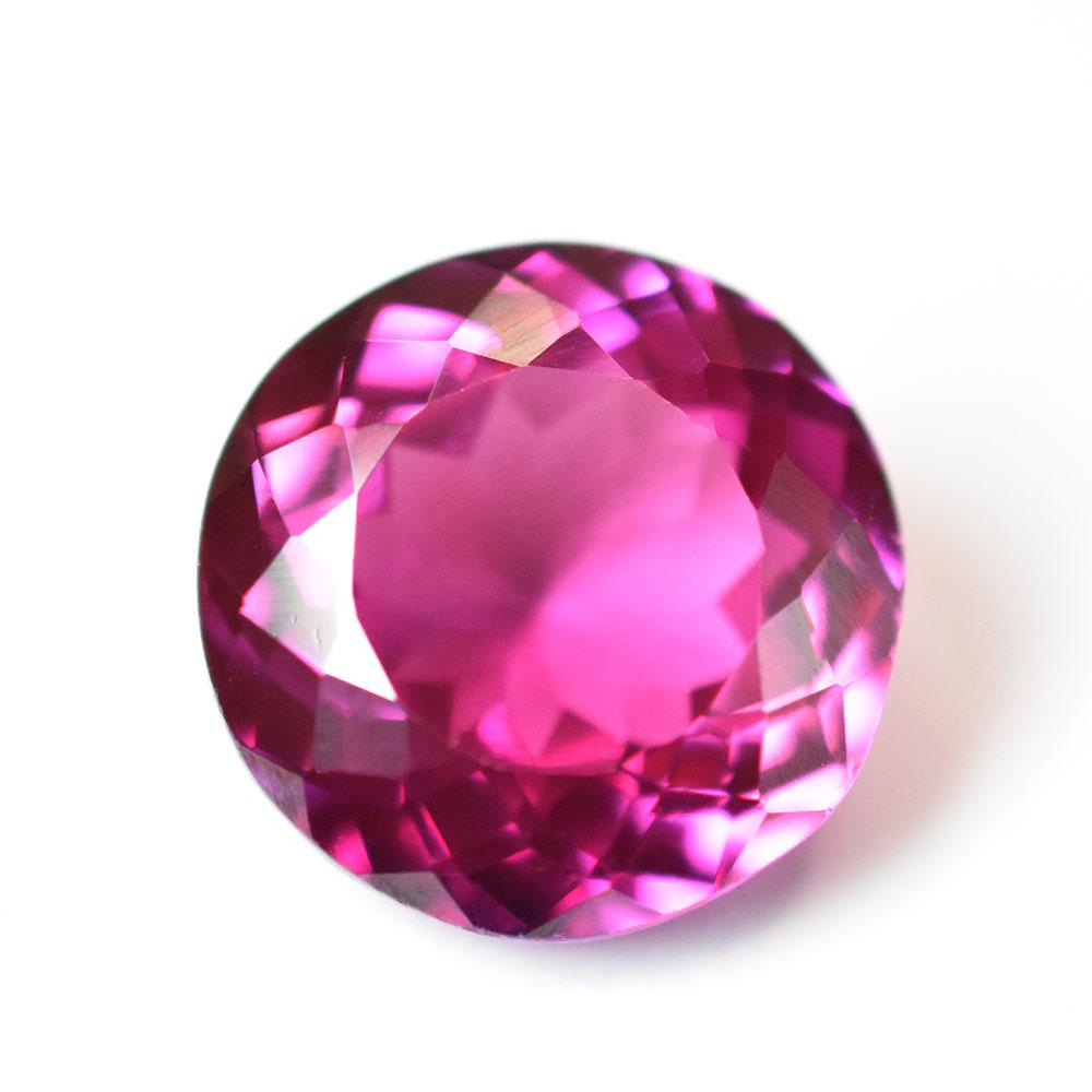 Natural Pink Sapphire Loose Gemstone 8.35 ct Round Cut September Birthstone for Gem Collections