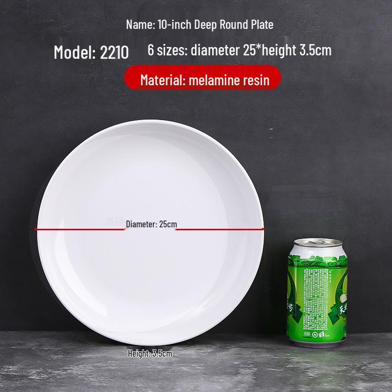 Runde Essteller im Melamin-Porzellan-Stil mit Seidenblumen-Design für Restaurants und Hotels