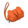 Sturdy Genuine Leather Elephant Designs Card Holders Zippered Wallet for Women