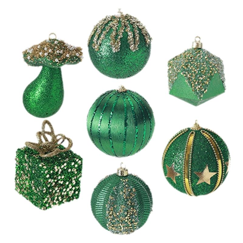Shatterproof Christmas Tree Hanging Pendants Shimmering Baubles for Holiday Decoration Indoor and Outdoor Ornament