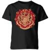 Harry Potter Hogwarts Christmas Crest Kids' T-Shirt - Black - 3-4 Years