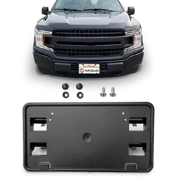 Front Bumper License Plate Bracket Holder For    Ford F-150 F150 F 150 Replacement For ML3Z-17A385-BB FO1068187,(May Not Fully Fit Your Model. See