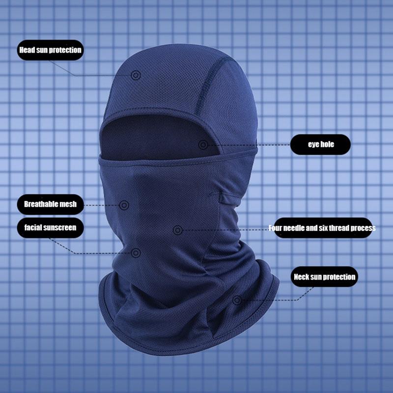 Windproof Breathable Anti-UV Full Face Balaclava Cycling Cap Motorcycle Helmet Liner Bicycle Hat Ski Cover Motocross Face Mask
