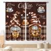 Retro Tableware Kitchen Text Curtain Panels,Distressed Wood Fork Spoon Sweet Home Slogan Full Print Drapes For Bakery Cafe Decor
