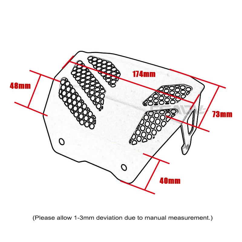 Motorcycle Engine Guard Protector Exhaust Shield Protection Cover Chassis Shroud For Ducati DesertX Desert X 2022 2023 2024