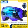Ski Goggles Pro 100% UV400 Protection Anti Fog Interchangeable Lens Skiing Glasses Snowboard Snow Goggles for Men Women Natfire2