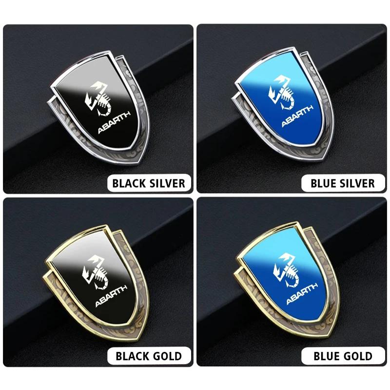 Abarth Emblem Aufkleber für Fiat 500, 3D Metallschild Skorpion Abzeichen, Passend für Fiat 500 Abarth 595 695, Auto Außen Zubehör