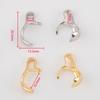 14K Gold Plated Claw Clasp Connect Bead for Jewelry Making Brass Connectors Choker Accessories DIY Necklace Findings Supplies