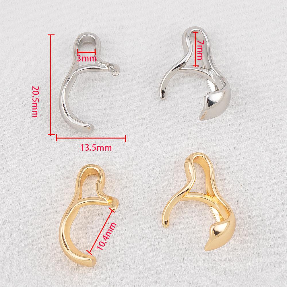 14K Gold Plated Claw Clasp Connect Bead for Jewelry Making Brass Connectors Choker Accessories DIY Necklace Findings Supplies
