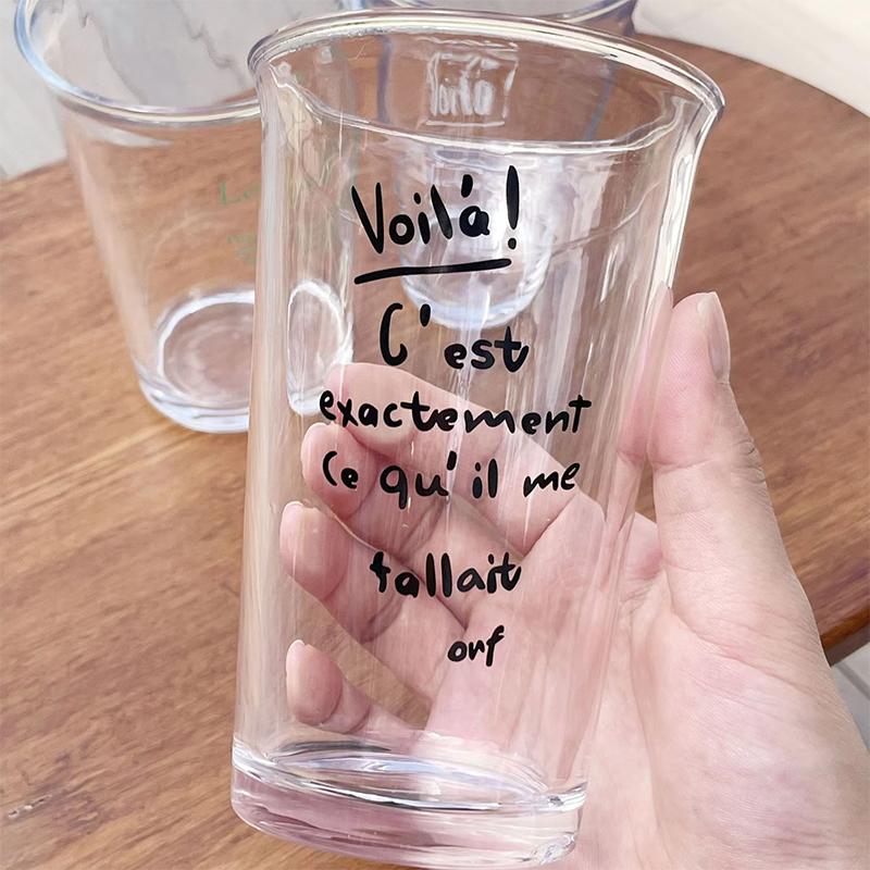 

Кавові чашки Прозорі чашки для води Чашки для еспресо Ідеальні скляні чашки для чаю Термостійкі склянки для пиття Ідеальний подарунок для друзів 380ml чорний