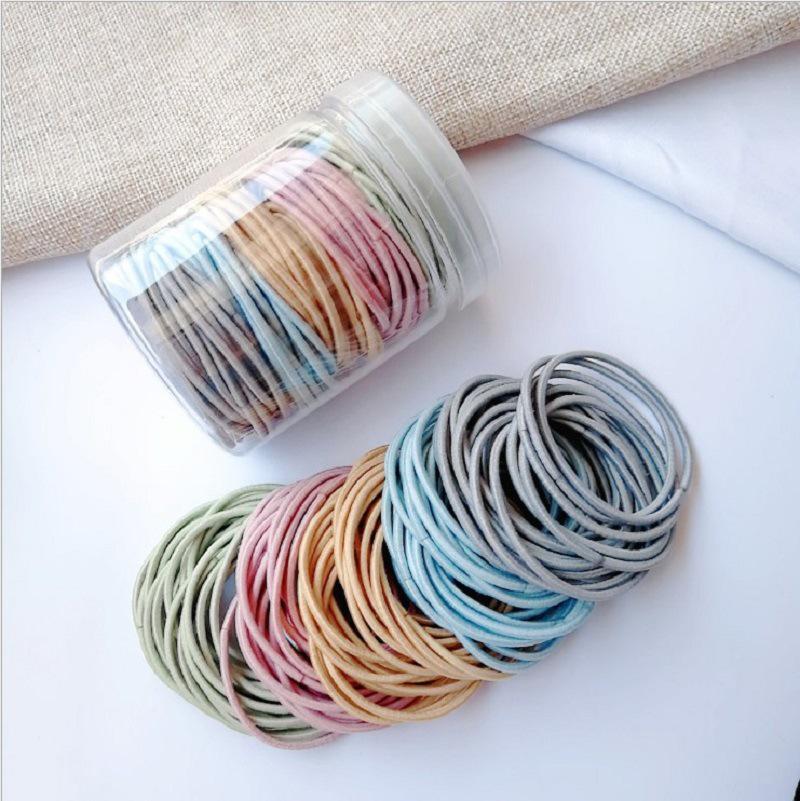 Резинки для волос в стиле Мори: 100 прочных, высокоэластичных резинок для волос в цветах Моранди - Базовая модель в коробке