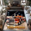 Peterbilt Heavy Trucks Personalized Name Floor Rug Office Rug Suitable for Dormitory Decorate Room Dining Room Hallway Anti-slip Rug Decorate Offices