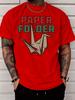 Unisex Summer Cotton Short Sleeve T Shirt Paper Folder Origami Crane Print Crew Neck Casual Loose Art Street Fashion Male Tee