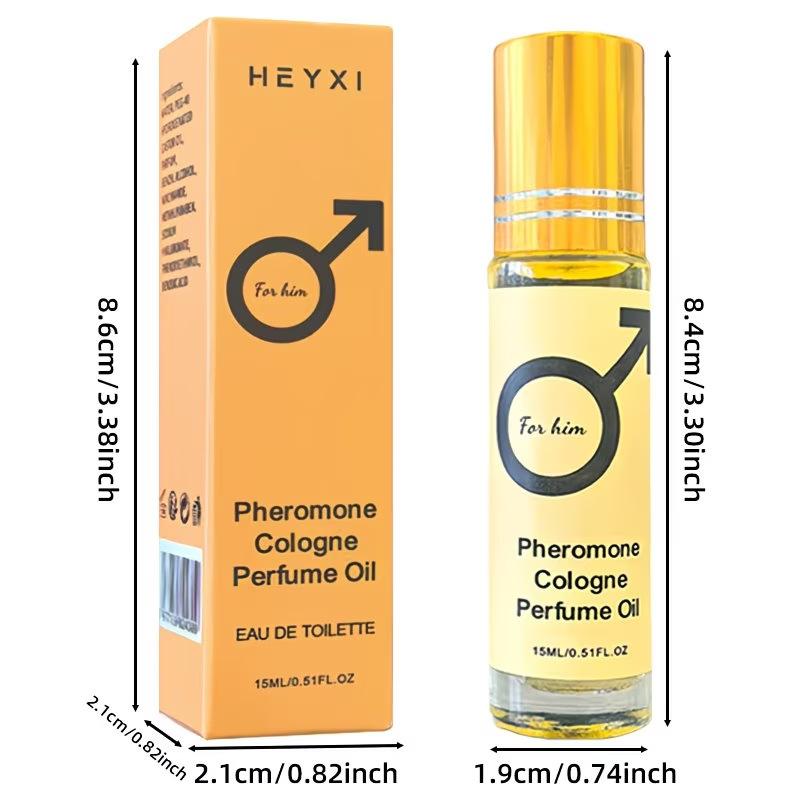 Women's Pheromone Rose Citrus Rollerball Perfume - Long-lasting, Alcohol-Free Fragrance