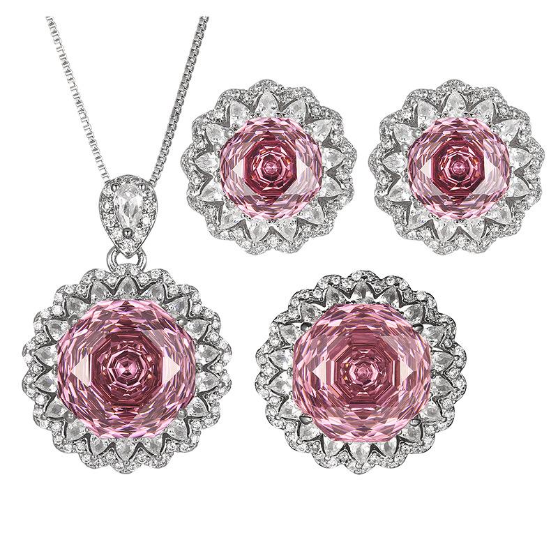 Autumn and winter new Huabi jewelry copper bottom gold-plated simulation dry rose high sense round set stone 14-10m