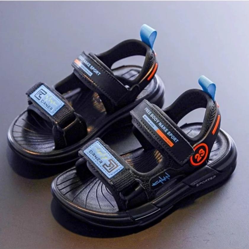 Genuine Leather Soft Sole Kids Sandals Lightweight Beach Sports Shoes for Big Boys Girls Summer