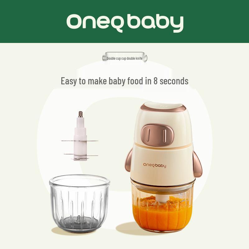 

Multi-Functional Electric Baby Food Maker with Double Cup & Blade